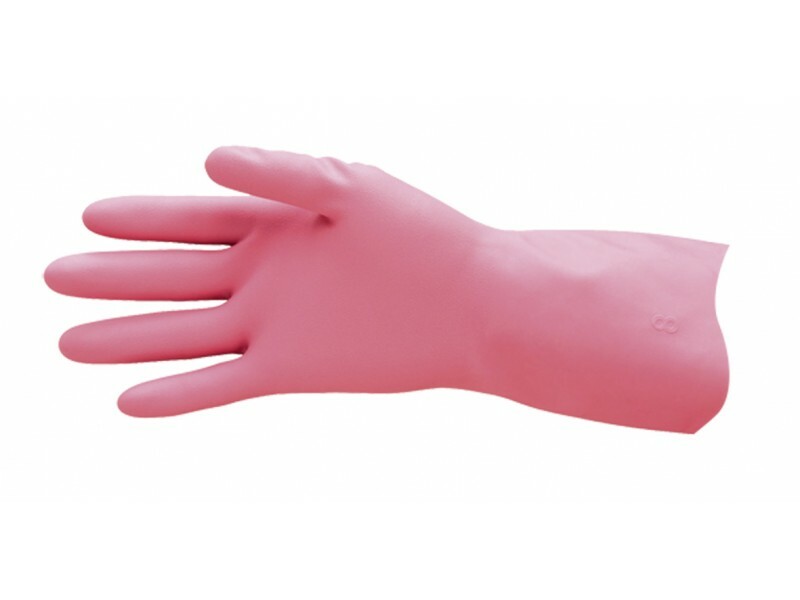 1 Pair Tuff Pinks Premium Washing Up Gloves, Silver Lined Rubber HACCP