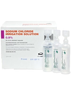 chloride sodium 30ml code pfizer irrigation saline