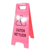 Pink A-Frame CAUTION WET FLOOR SIGN (AH/WFSP)