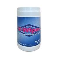 V-Wipes Hospital Grade Disinfectant Wipes - Tub/100