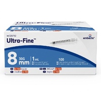 Embecta  Ultra-Fine Insulin Syringe 1mL 30G x 8mm - Box/100   326702