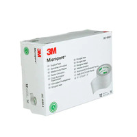 3M Micropore Surgical Tape 12 Rolls 2.5cm x 9.1 mtrs Hypoallergenic 