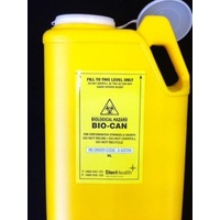 BIO-CAN Oval  Sharps Container 8 Ltr Push Cap
