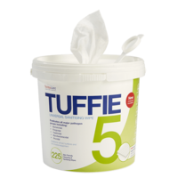 Tuffie 5 Hospital Grade Disinfectant Wipes - Tub/225 