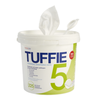 Tuffie 5 Hospital Grade Disinfectant Wipes - Tub/225 