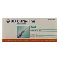 BD Ultra-Fine Insulin Syringe 1mL 29G x 12.7mm - Box/100   326719