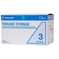 Terumo SYRINGES 3mL Luer Slip - Box/100   SS+03S